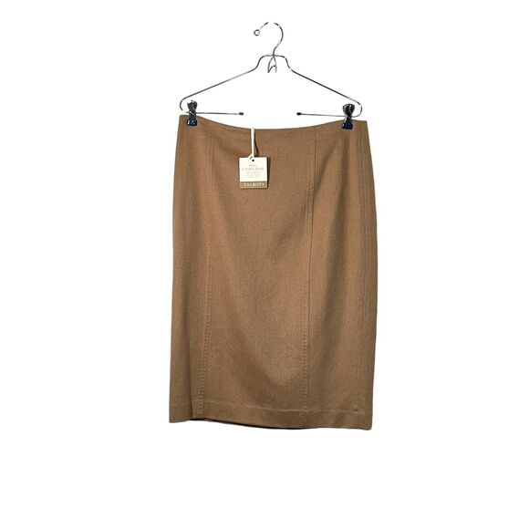 TALBOTS Pencil Skirt Women SZ 6 Tan Camel Hair New MSRP 249 Classic Career Chic